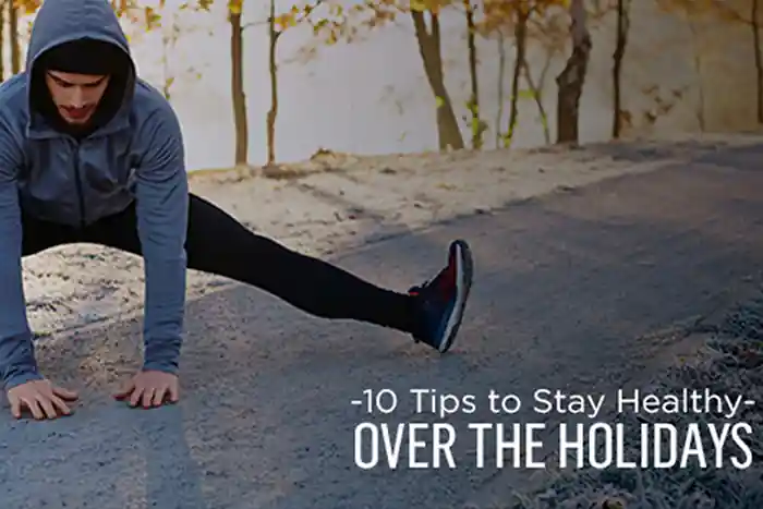 healthy man stretching outdoors