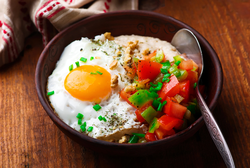 Savory Oatmeal With Egg