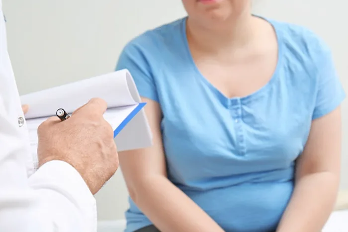overweight patient at consultation